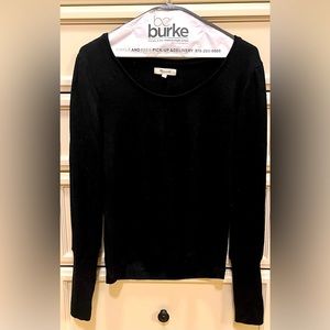 Madewell Black Sweater, Women’s Small, Cute Puffed Sleeve Detail, Excellent Cond